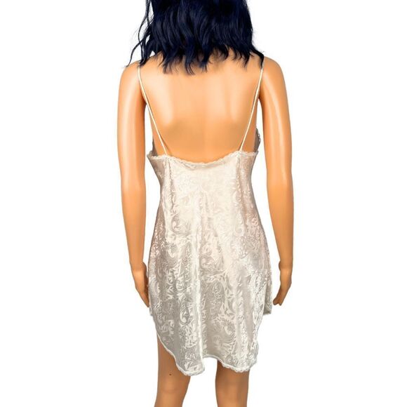 Vintage 70s Deena Ivory Slip Dress with Matching Robe Size Small - Picture 5 of 6